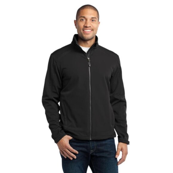 Port Authority Mens Traverse Soft Shell Jacket. - J316 - Black/Deep Grey - Picture 1 of 1